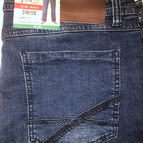 NWT Mens TK Axel slim boot cut jeans size 40x30 - Picture 2 of 6